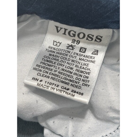 Vigoss Women's Ace High Rise Skinny Jeans Double Button 29 x 28 Medium Wash - Picture 7 of 8